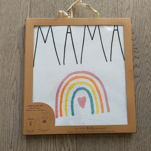 Rae Dunn Mama and Baby Rainbow 2 Piece Gift Set